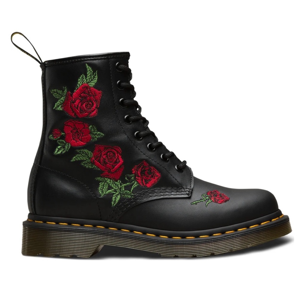 DR. MARTENS 1460 Vonda Floral Leather Lace Up Boots